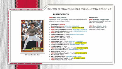 MLB 2026 TOPPS Series 1 Baseball MEGA Box