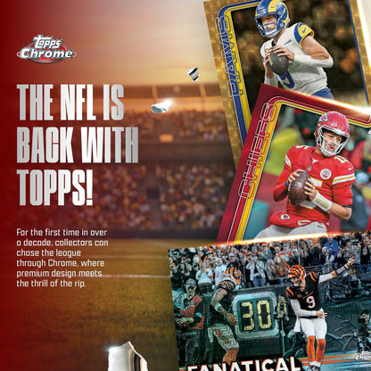 2025 Topps Chrome Football - Factory Sealed - Mega Box