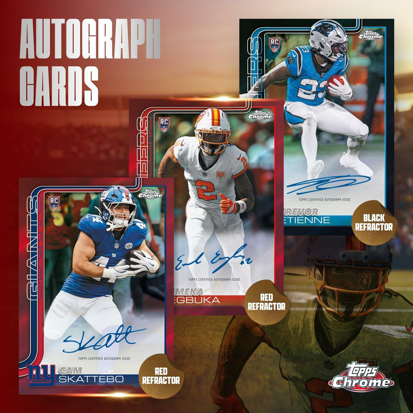 2025 Topps Chrome Football - Factory Sealed - Mega Box