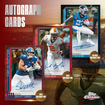 2025 Topps Chrome Football - Factory Sealed - Mega Box
