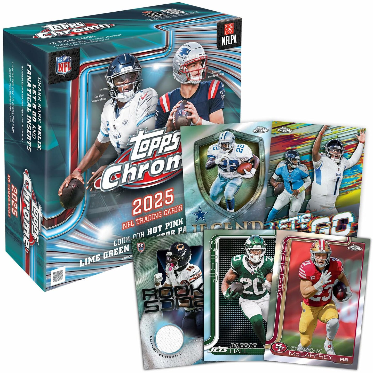 2025 Topps Chrome Football - Factory Sealed - Mega Box