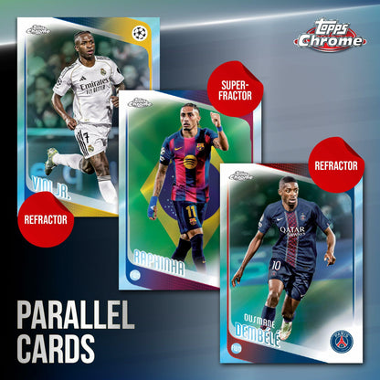2025-26 Topps Chrome UEFA Club Competitions Soccer - Factory Sealed - Mega Box