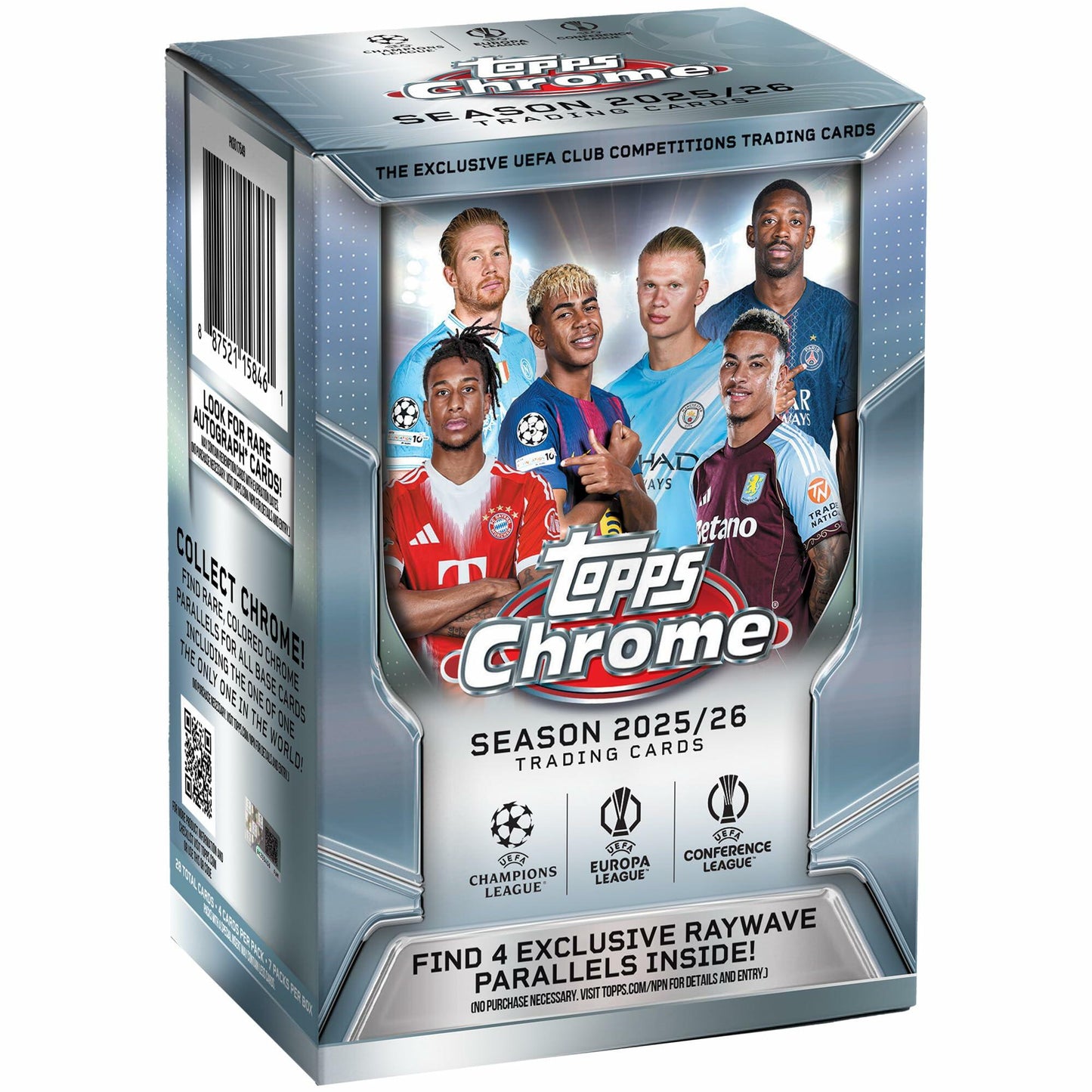 2025-26 Topps Chrome UEFA Club Competitions Soccer - Factory Sealed - Value Box