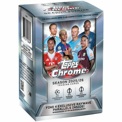 2025-26 Topps Chrome UEFA Club Competitions Soccer - Factory Sealed - Value Box