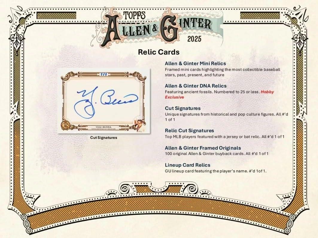2025 Topps Allen & Ginter Baseball Hobby Box