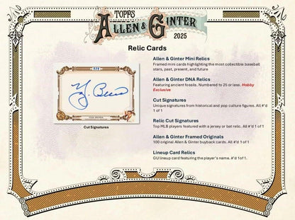 2025 Topps Allen & Ginter Baseball Hobby Box