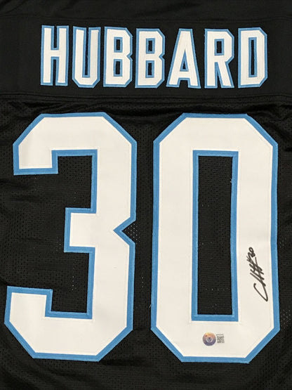 Chubba Hubbard Replica  Signed Jersey Beckett COA Panthers XL