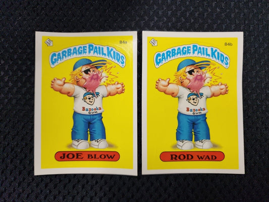 1986 Garbage Pail Kids Original Series 3 Joe Blow And Rod Wad