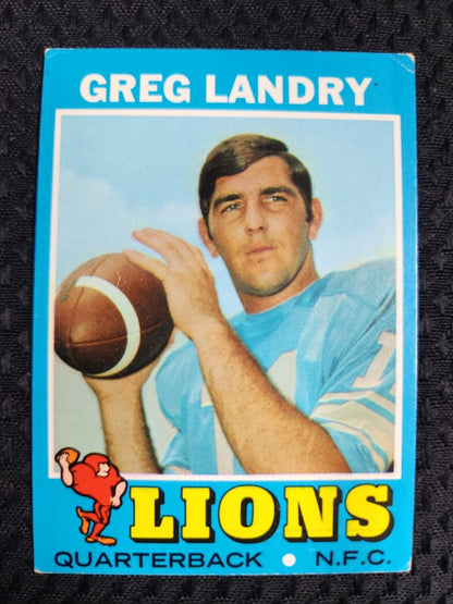 GREG LANDRY ROOKIE  1971 TOPPS FOOTBALL RC CARD #11  DETROIT LIONS