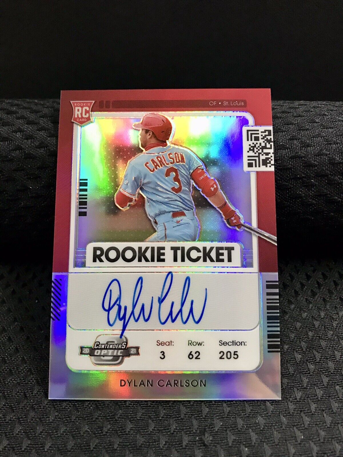2021 Contenders Optic Prizm DYLAN CARLSON Rookie Ticket Autograph Auto RC