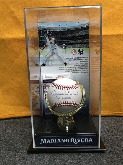 Mariano Rivera Signed New York Yankees OML Baseball  - 652 Career Saves JSA **