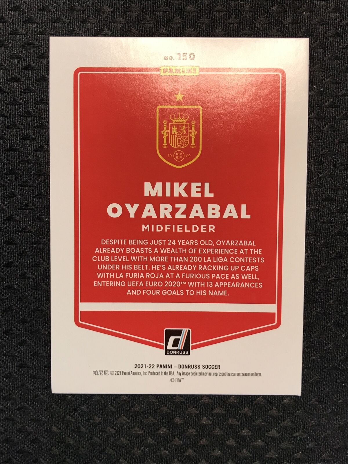 MIKEL OYARZABAL  2021-22 Donruss Soccer Road to Qatar #30 HOLO RED LASER /99