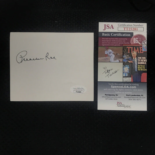 Preacher Roe Autographed Index Card Auto JSA Authenticated W/COA Cut Auto 🔥