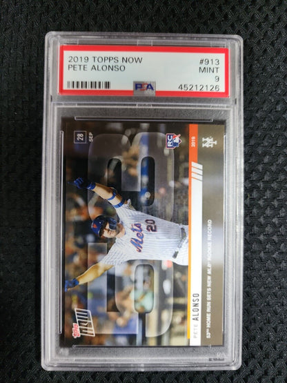 2019 Topps Now #913 Pete Alonso PSA 9 Mint RC Rookie Card