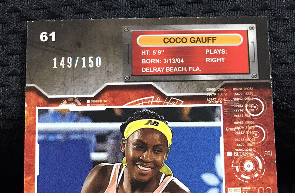 2021 Upper Deck Skybox Metal Universe Champions Coco Gauff Red SP /150 PMG #61