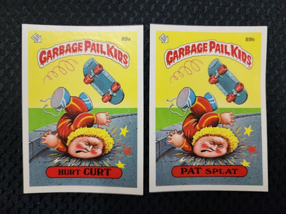 1986 Garbage Pail Kids Series 3 #89a Hurt Curt & #89b Pat Splat