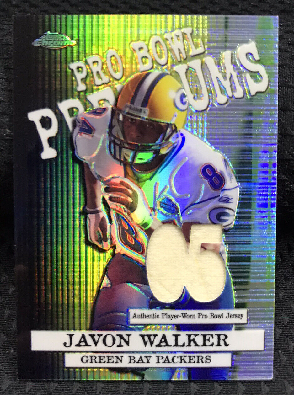 2005 Topps Chrome Football  Javon Walker Pro Bowl Premiums Packers Jersey Card