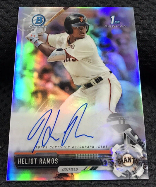 2017 Bowman Chrome Draft Refractor Autograph Heliot Ramos #/499 CDA-HR Giants RC