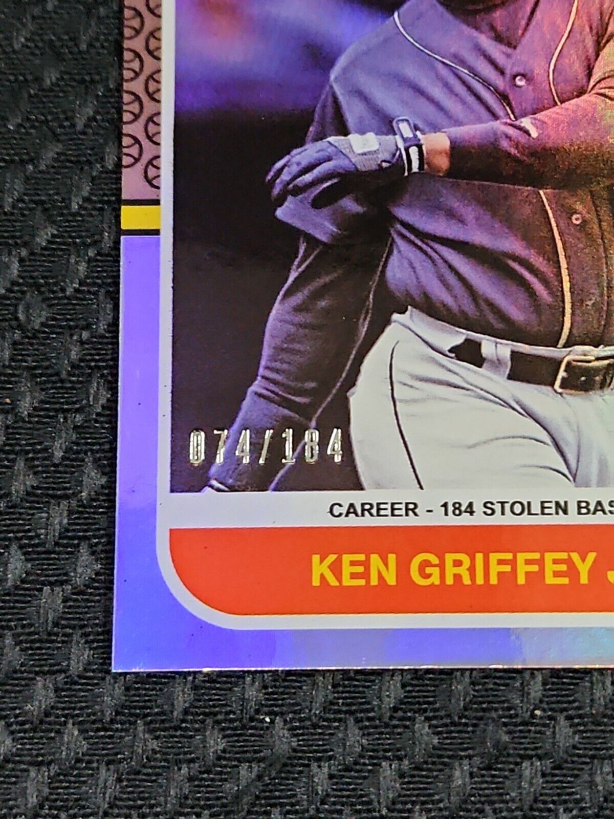 Ken Griffey Jr 2021 Panini Donruss #d/184 Rainbow Foil Career Stolen Bases #235