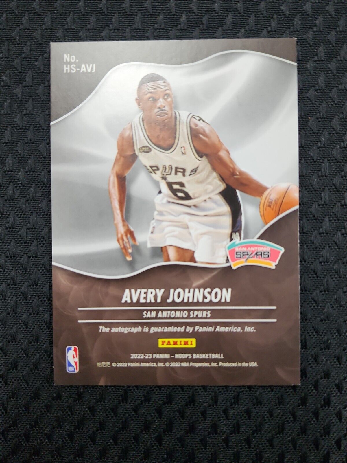 2022-23 NBA Hoops Basketball Avery Johnson Hot Signatures #HS-AVJ Spurs