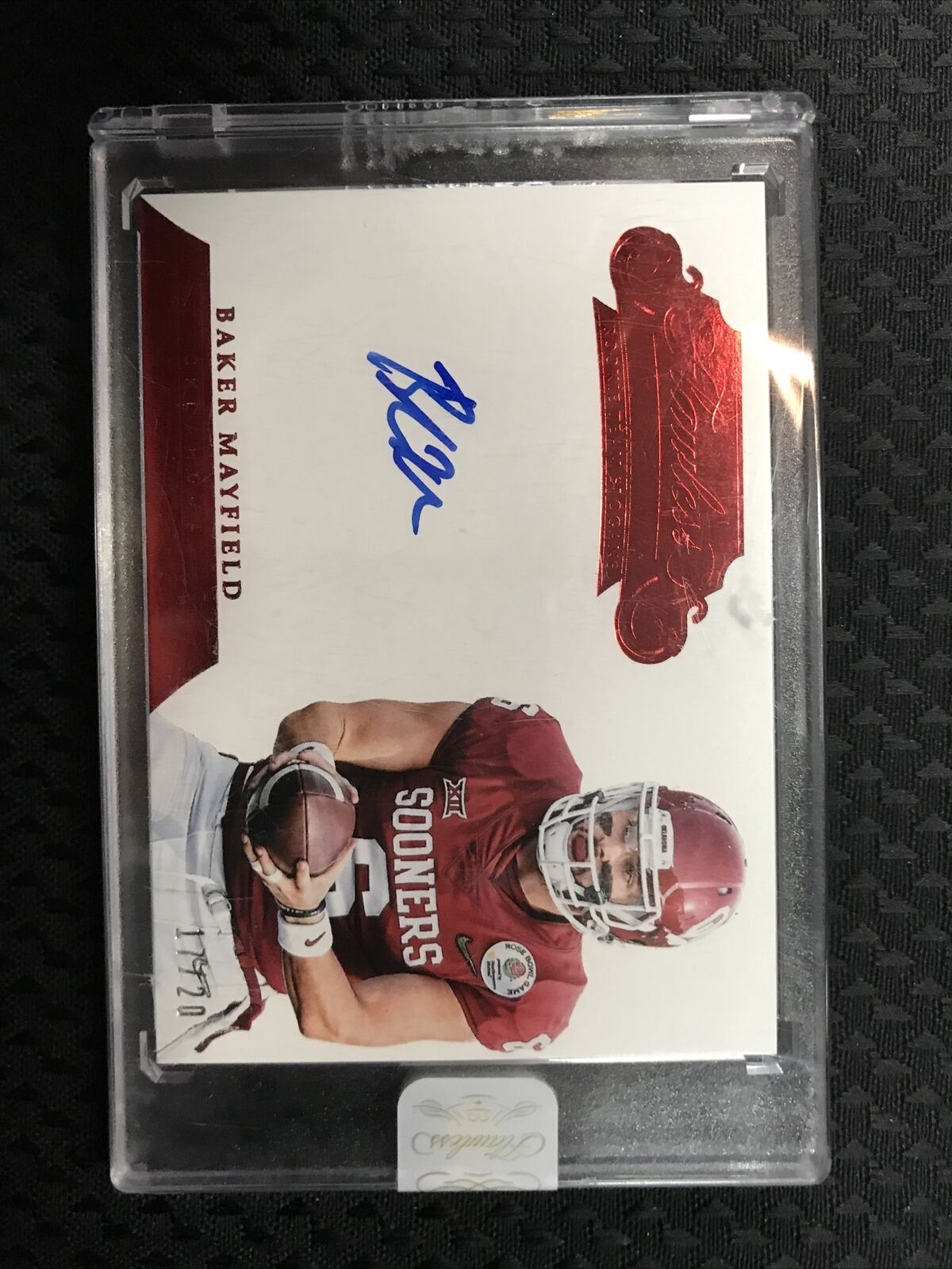 Baker Mayfield 2018 Flawless Rookie Auto Ruby  Numbered /20 Panini Rams #105