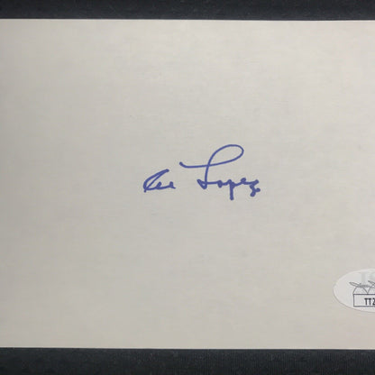 AL LOPEZ JSA CERTIFIED SIGNED INDEX CARD AUTOGRAPH AUTO HOF HALL OF FAME 🔥