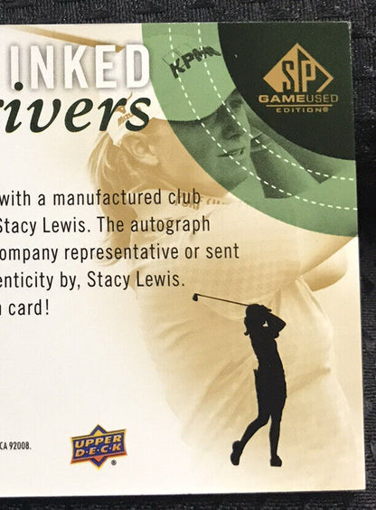 2013 Upper Deck SP Game Used Inked Drivers Stacy Lewis /35