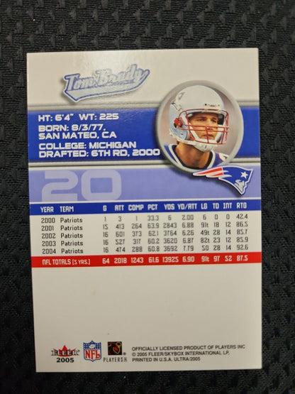 2005 Fleer Ultra Tom Brady #20 New England Patriots