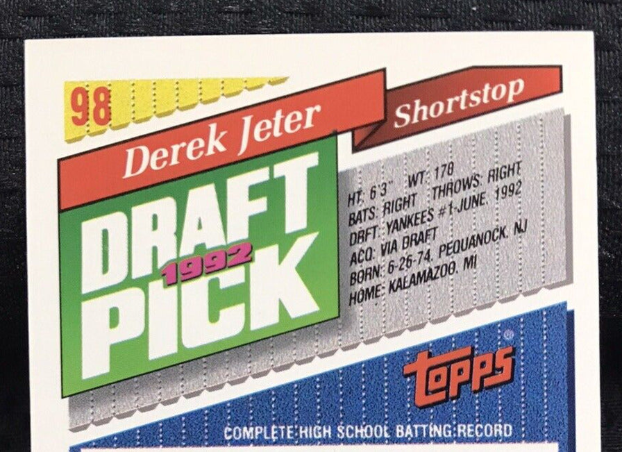 1993 Topps Derek Jeter Rookie Card RC #98