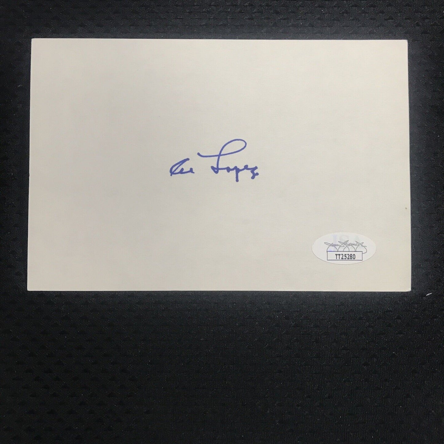 AL LOPEZ JSA CERTIFIED SIGNED INDEX CARD AUTOGRAPH AUTO HOF HALL OF FAME 🔥