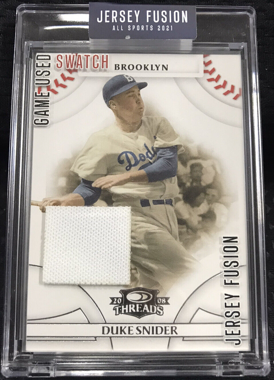 Duke Snider-2021 Jersey Fusion Game Used Jersey Card-Dodgers HOF