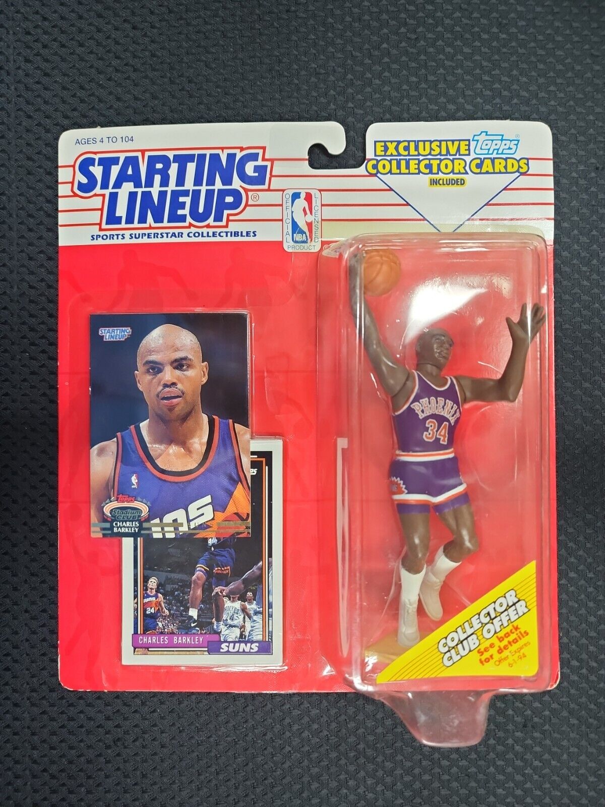 Charles Barkley 1993 Phoenix Suns Starting Lineup Figure Box 25