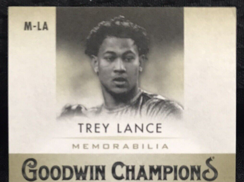 2021 Goodwin Champions Trey Lance MEMORABILIA 18/25 San Francisco 49ers