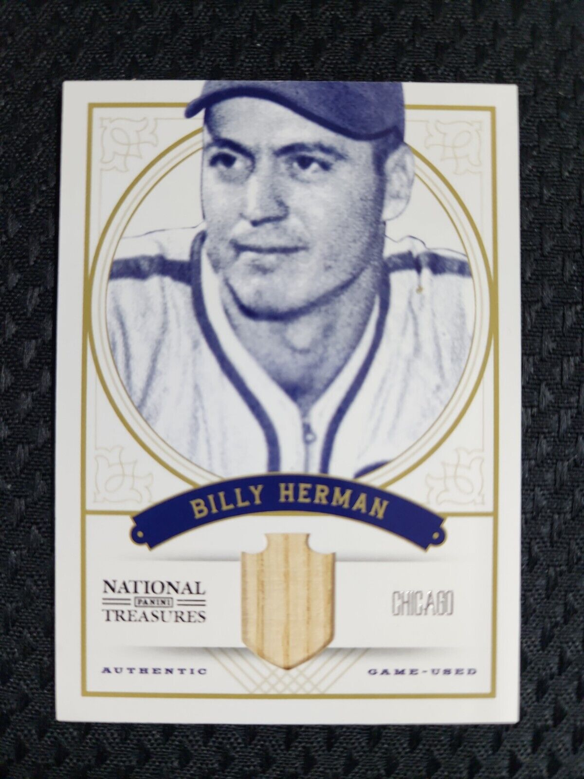 2014 Panini National Treasures BILLY HERMAN GAME USED JERSEY SER #/99 Cubs