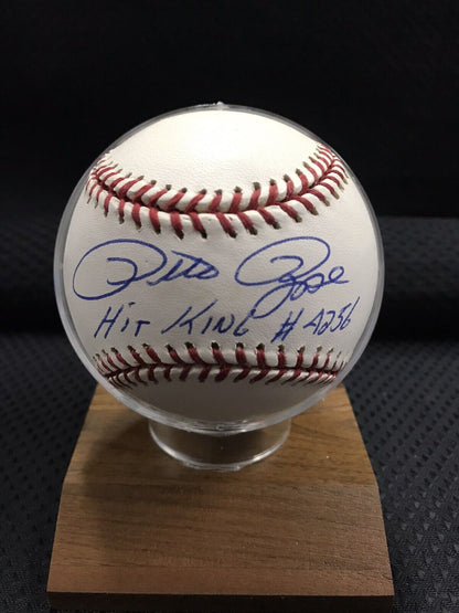 PETE ROSE autographed signed OML Baseball w/JSA COA INSCRIBED “HIT KING #4256”