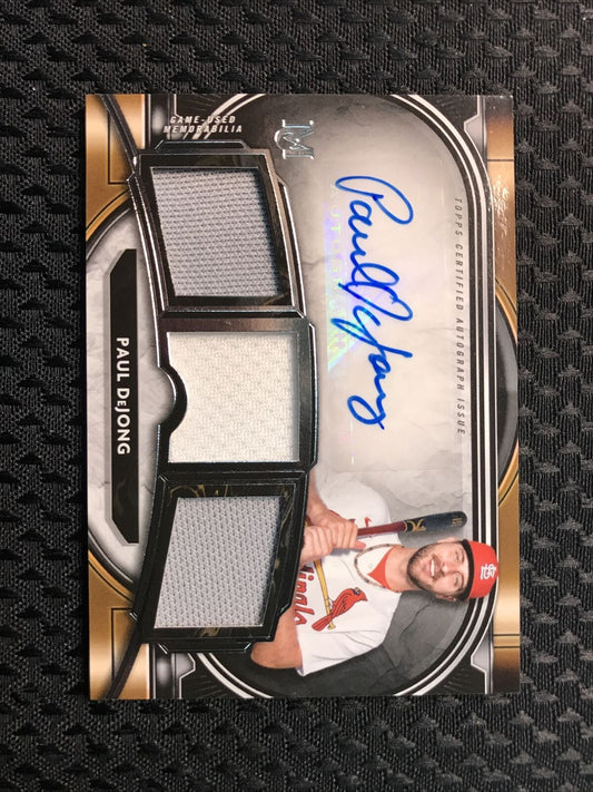 2021 Topps Museum Collection Relic Auto /199 SPTRA-PD Paul DeJong Cardinals