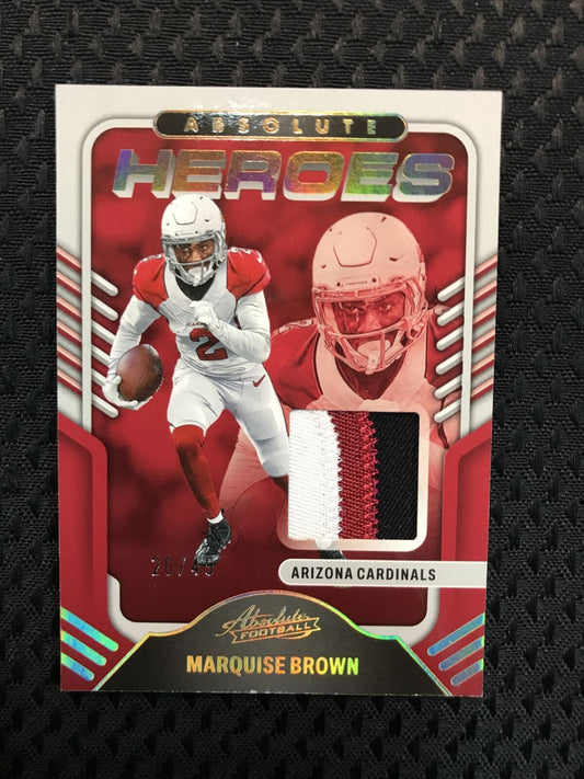 2022 PANINI ABSOLUTE MARQUISE BROWN Absolute Heroes GOLD /49 - 3 color patch
